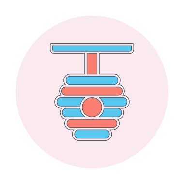 Arı kovanı simgesi vektör illüstrasyonu