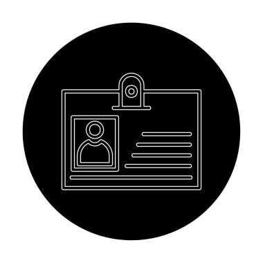 ID kart simgesi vektör illüstrasyonu                                  