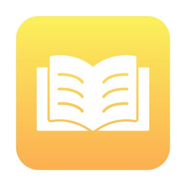 açık kitap simgesi, vektör illüstrasyonu basit tasarım