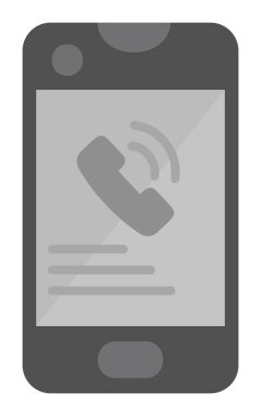 Basit bir telefon görüşmesi. simge illüstrasyonu  