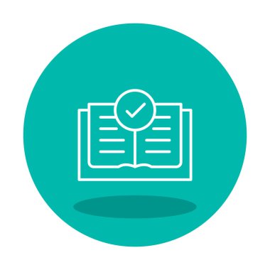 Basit düz Kitap simgesi vektör tasarımı