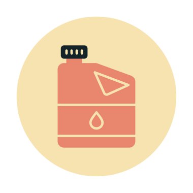 yağ varili vektörü düz renk simgesi 