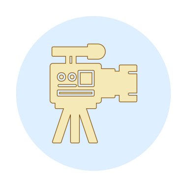 düz basit kamera simgesi vektör illüstrasyonu