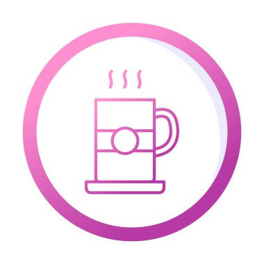 çay fincanı simgesi, vektör illüstrasyonu