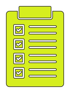 Kontrol Listesi web simgesi, vektör illüstrasyonu 