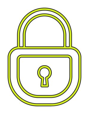 asma kilit web simgesi, vektör illüstrasyonu