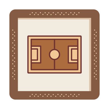 Basit düz futbol ikonu vektör illüstrasyon tasarımı