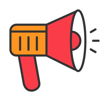 megafon ikonu. Hoparlör vektör illüstrasyonu. düz dizayn