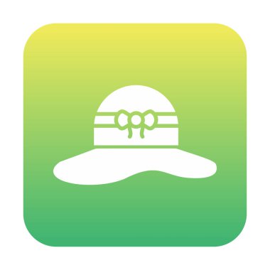 Güneş şapkası Icon vektör çizim