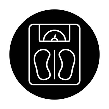 Basit Ağırlık Ölçekleme simgesi, vektör illüstrasyonu