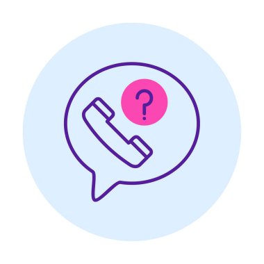 Basit kaçırılan çağrı simgesi, vektör illüstrasyonu