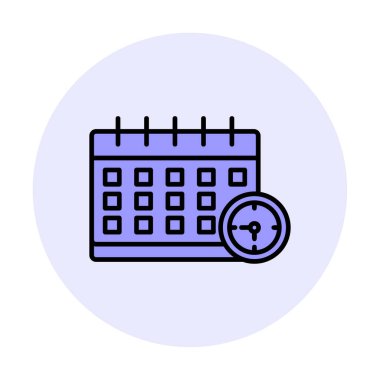 Takvim simgesi. Son teslim tarihi simgesi, vektör illüstrasyon tasarımı