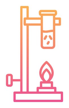 düz Bunsen yazıcı doğrusal simgesi. 