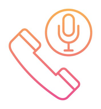 Basit Arama Kaydı simgesi, vektör illüstrasyonu