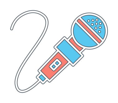 mikrofon web simge vektör çizim           