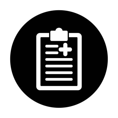 Tıbbi pano simgesi. Web için Tıbbi Rapor vektör simgesinin özet çizimi               