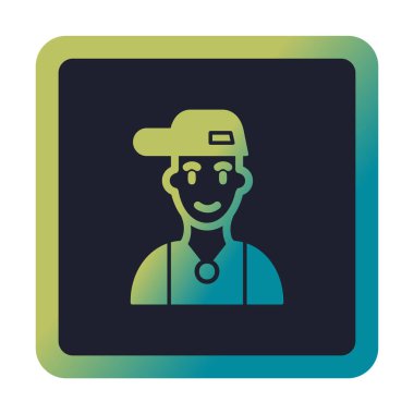 Rapçi. Web simgesi basit illüstrasyon