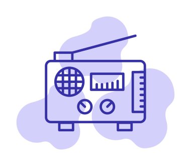 radyo ikonu. özet çizim vektör tasarımı