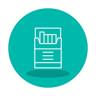 Sigara Kutusu Web simgesi, vektör illüstrasyonu 