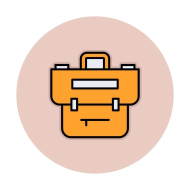 Portföy düz vektör simgesi