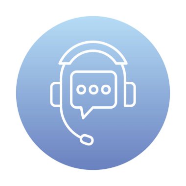 Basit Destek Hizmetleri simgesi, vektör illüstrasyonu