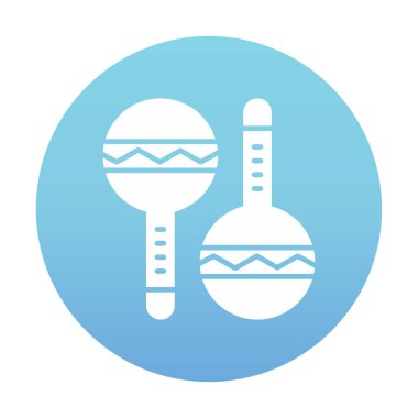 maracas simgesi vektör illüstrasyonu