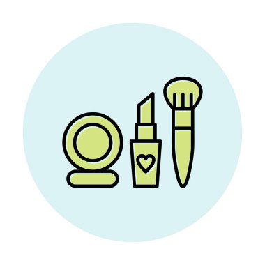 Makyaj araçları web simgesi, vektör illüstrasyonu