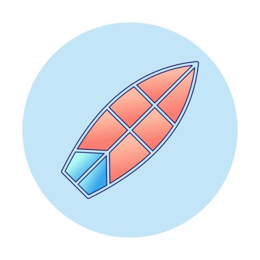 sörf tahtası vektör illüstrasyonu modern simge