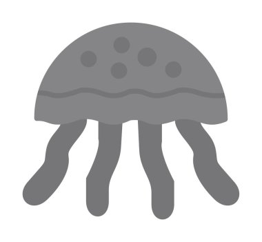 Denizanası. Web simgesi basit illüstrasyon                       