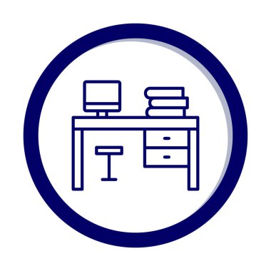 bilgisayar Resepsiyon simge vektör çizim 