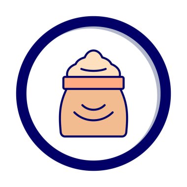 Şeker düzlüğü simgesi, vektör illüstrasyonu  