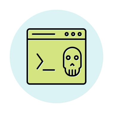 bilgisayar terminali simgesi, vektör illüstrasyonu basit tasarım