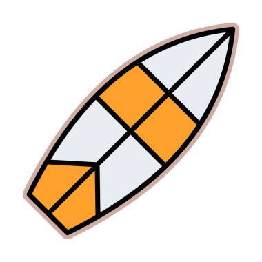 sörf tahtası vektör illüstrasyonu modern simge