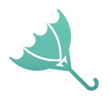 şemsiye simgesi vektör illüstrasyonu 