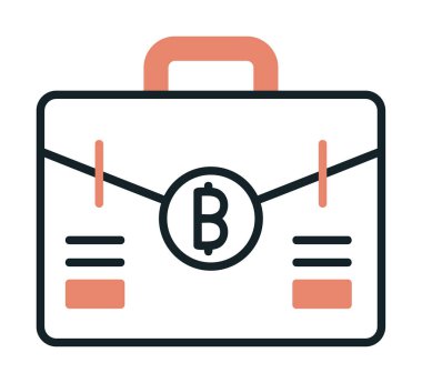 Bitcoin 'li çanta. Web simgesi 