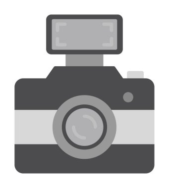 fotoğraf makinesi simgesi, vektör illüstrasyonu