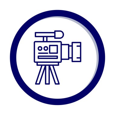 düz basit kamera simgesi vektör illüstrasyonu