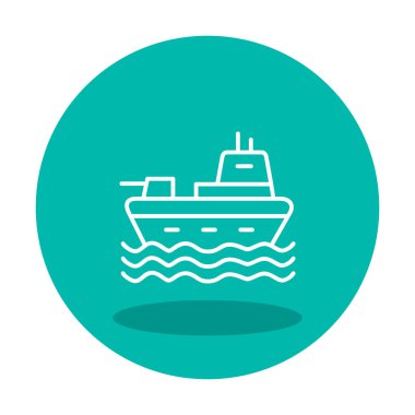 Gemi simgesi, vektör illüstrasyonu