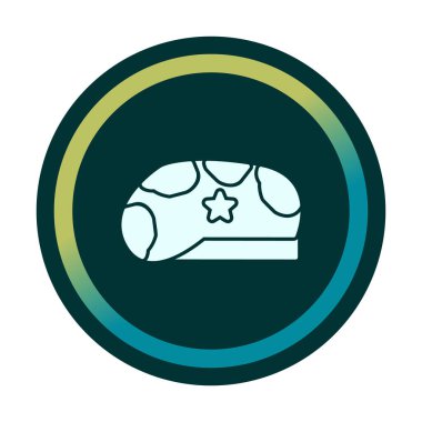 Askeri Şapka ikon vektör illüstrasyonu