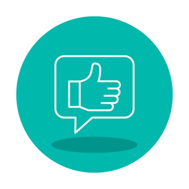 başparmak yukarı Web simgesi, vektör çizim                   