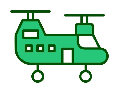 Askeri Heliciopter vektör ikonu. biçim düzdür  