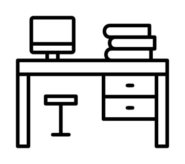 bilgisayar Resepsiyon simge vektör çizim 
