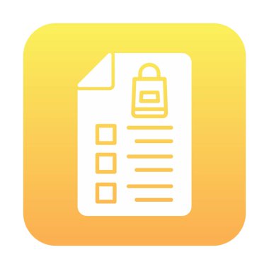 Alışveriş listesi simgesini, illüstrasyon vektör 