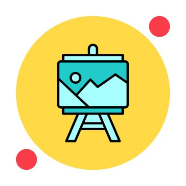 düz boyama simgesi, vektör illüstrasyon tasarımı