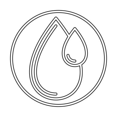 su damlası ağ simgesi, vektör illüstrasyonu 