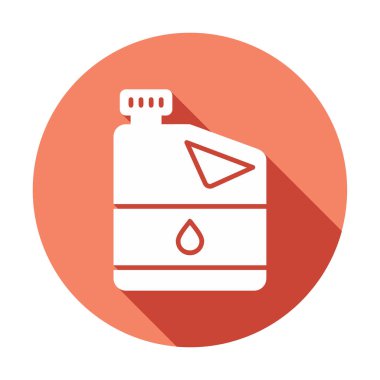 yağ varili vektörü düz renk simgesi 