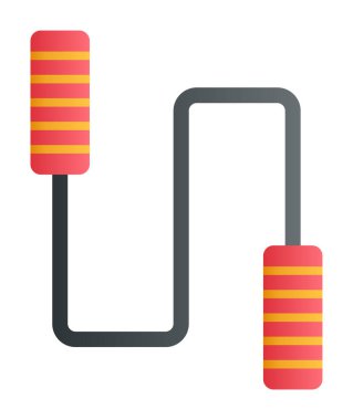 İp sporu ikonunu atlıyorum. Vektör illüstrasyonu 