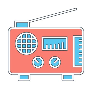 radyo ikonu. özet çizim vektör tasarımı