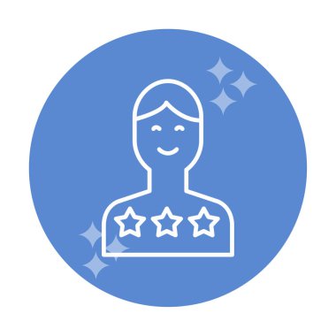 Müşteri memnuniyeti derecelendirme simgesi, vektör illüstrasyonu  