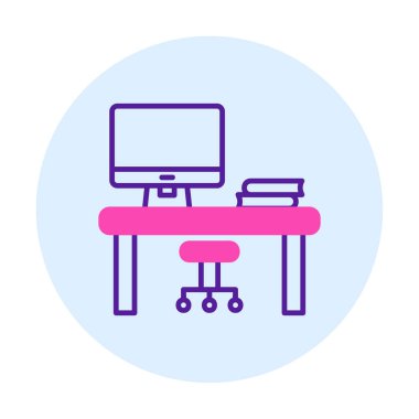 bilgisayar Resepsiyon simge vektör çizim 